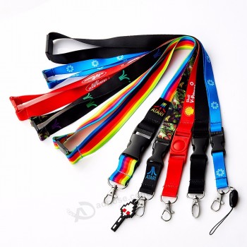 Breakaway Custom Sublimation Printing Logo Polyester Lanyards for Mobile Phone