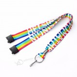 high quality lanyard heat transfer lanyard with metal clip