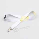 Longe porte-badge de sécurité en polyester amovible personnalisée avec logo personnalisé