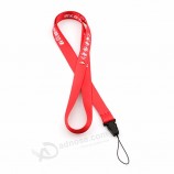 Longe porte-badge en polyester imprimé par sublimation unie personnalisée pour téléphone portable