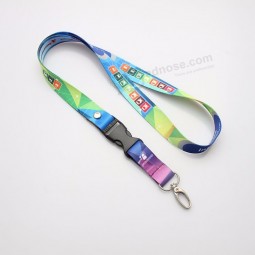 custom personalized polyester print badge holder lanyards for promotional gift