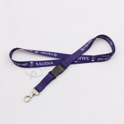 (garantía comercial) cordones promocionales de metal personalizados con hebilla de metal y soporte para insignia con logo