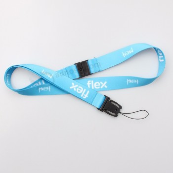 Chine pas cher polyester porte-badge longe avec échappée de sécurité en plastique