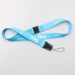 china cheap polyester badge holder lanyard with plastic safety breakaway