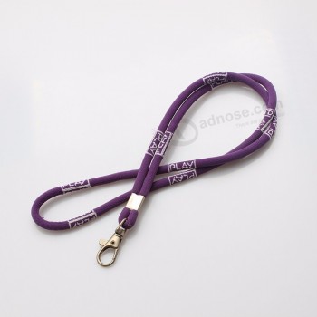 cordón de logotipo tejido de poliéster barato cordón personalizado insignia titular de la cuerda