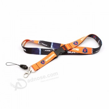 Longe porte-badge sport en polyester personnalisée avec logo