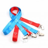 Longe porte-badge de conception personnalisée promotionnelle chaude avec 2 crochets longe pour enfants