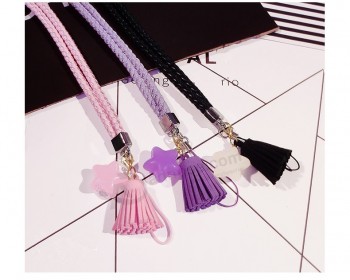 Porte-identité de longe mignon en cuir PU