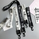 2019 Mots de Mode Noir Blanc Lanières pour clés Multifonction Téléphone portable Sangles Carte d’identité Porte-clés Longe Poignet/Cou Sangle