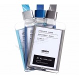Tout nouveau produit ID IC Card Case carte de bureau carte de passe le prix le plus bas du porte-badge avec porte-badge de lanière colorée, peut personnaliser le LOGO