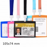 Großhandelspreis ID Kartenhalter horizontal / vertikal mit Origina Lanyard, für Studenten / Business / Personal, Candy Farbe