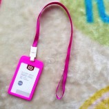 109 * 66mm Porta carte d'identità in PP colori caramelle nome Tag biglietti da visita porta badge business con cordino per ufficio scolastico