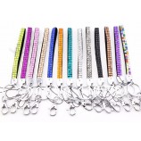 1pcs brillant Bling Cristal Strass Poignet Sangle Courte Longe Pour Téléphone Portable Porte-Badge Porte-Clés