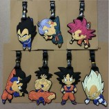 etiqueta de equipaje de personaje de dragon ball de dibujos animados