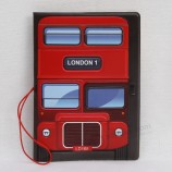cubierta del titular del pasaporte Tarjeta de identificación del autobús turístico rojo para niños