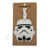 Étiquette de bagage de dessin animé en silicone personnalisée