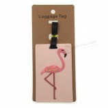 cartoon pink flamingo luggage Tag travel accessories for sale