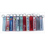 wholesale custom polyester fabric keyring with your Own logo