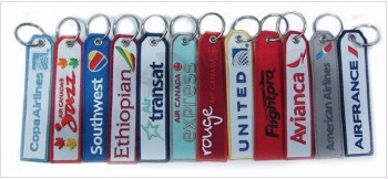 wholesale custom polyester fabric keyring with your Own logo