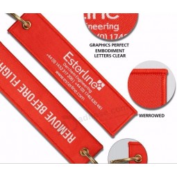portachiavi tessili logo personalizzato per moto con anello in metallo