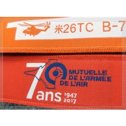 Porte-clés tissé avec logo textile jacquard pour étiquette de bagage
