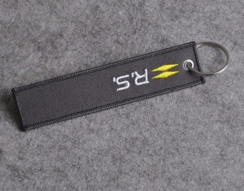Promotion Tissu Tissu Tissé Porte-clés avec Logo