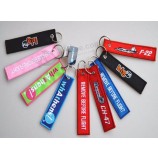 promotion cloth fabric embroidery keyring with logo