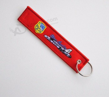 fabric airplane souvenir embroidered Key ring