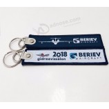 barato nome personalizado tecido tag chave / chaveiro / chaveiro para segurança de vôo aéreo