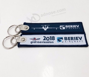 pas cher personnalisé en tissu de jet nom porte-clés / porte-clés / porte-clés pour la sécurité des vols aériens