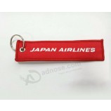 factory wholesale short embroideried lanyard personalised keyrings