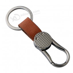 Clés de voiture en cuir véritable Porte-clés compact classique et organisateur de porte-clés
