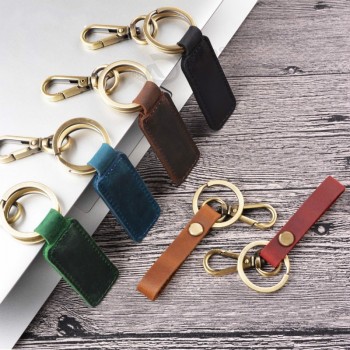 Mini Sac De Porte-Clés En Cuir Véritable De Vachette Poche Pour Pince De Clés De Voiture