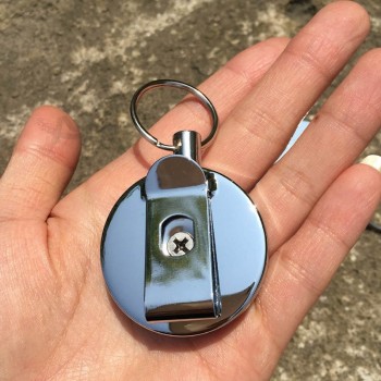 Porte-clés intelligent rond en acier inoxydable