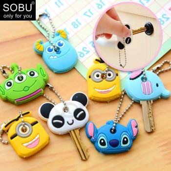 Cute Key Cover Key Wallet With Chain Silicone Key Holder