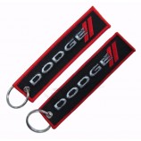 embroidered dodge keychain key chain keytag