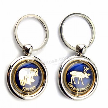 Porte-clés personnalisé, porte-clés en métal en verre, porte-porte-clés