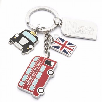 Nouvelles idées de produits 2020 usine personnalisé personnalisé blanc mignon voiture logo porte-clés