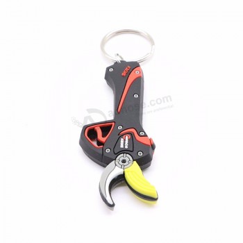 high quality custom 2d lovely Bee shape rubber personalised keyrings soft Pvc keychain