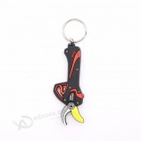 types de forme Porte-clés personnalisés en silicone souple 2d 3d personnalisés avec logo