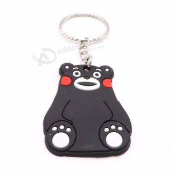 Vente en gros 3 pouces personnalisé porte-clés porte-clés Accessoire PVC souple