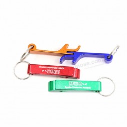 abridor de botellas de llavero de recuerdo de aleación de aluminio de metal personalizado al por mayor