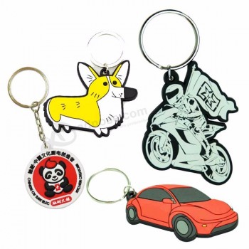 Vente en gros coeur voiture lapin licorne personnalisé Pvc doux personnalisé porte-clés personnalisés