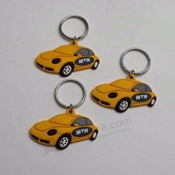 汽车钥匙扣，中国定制印刷橡胶pvc个性化钥匙圈/带有标志的钥匙链