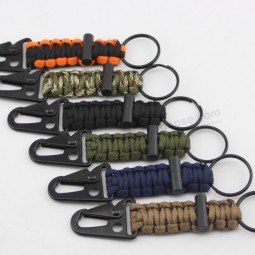 길쌈 된 paracord 방아 끈 열쇠 고리 열쇠 고리