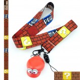Super Mario Bros caoutchouc Figure porte-clés longe id badge porte