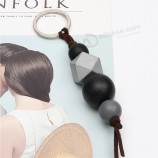 Perles en bois Porte-clés & Lanières Bois sur mesure