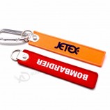Porte-clés textile polyester double face brodé personnalisé