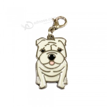High quality custom dog shaped soft enamel metal keychains