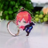 customized cmyk print charm acrylic keychain